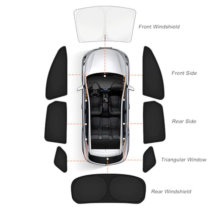 KUST Car Window Shades for Toyota 4Runner 2010-2024 Windshield Sun Shade Side Window Cover UV Block Privacy Protection 4Runner Accessories for Camping Blackout Rear Back Full Set 8PCS - size: FOR | Toyota 4Runner 2010-2024