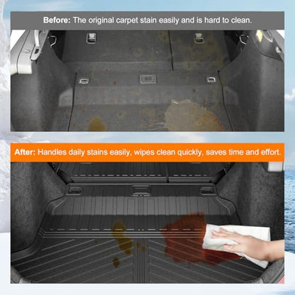 powoq Cargo Mat Compatible with 2022-2026 Honda Civic Hatchback Cargo Liner Trunk Mat Back Seat Protector TPE Replacement for 2022-2026 Honda Civic Accessories (Fit Hatchback,Trunk Mat+Backrest Mats) - size: Compatible With Civic Hatchback | 2022-2026