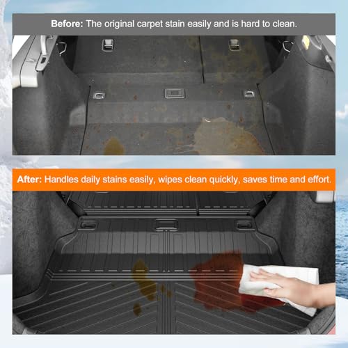 powoq Cargo Mat Compatible with 2022-2026 Honda Civic Hatchback Cargo Liner Trunk Mat Back Seat Protector TPE Replacement for 2022-2026 Honda Civic Accessories (Fit Hatchback,Trunk Mat+Backrest Mats) - size: Compatible with Civic Hatchback | 2022-2026