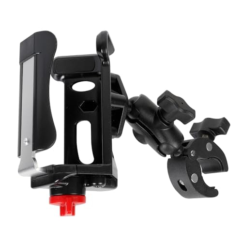 Motorcycle Cup Holder, Upgraded Adjustable Angle Drink Holder for Large Water Bottles (2.36" to 3.54" Dia), Universal Water Bottle Holder for Bike Scooter Boat Stroller Golf Push Cart Wheelchair