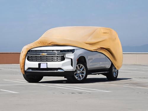 Heavy Duty Outdoor Car Cover Custom Fit for 2014-2026 Chevy Suburban,Windproof All Weather Waterproof Sun Rain UV Dust Snow Protection Outdoor Car Covers - size: Custom Fit Chevy Suburban