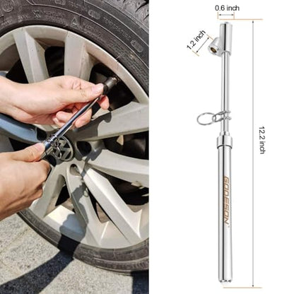 GODESON Dual Head Tire Pressure Gauge,Heavy Duty Pen Tire Gauge Range 10-150PSI; 1-10Bar,Dual Head Truck Air Pressure Gauge (Pack of 12)… - size: 12pack
