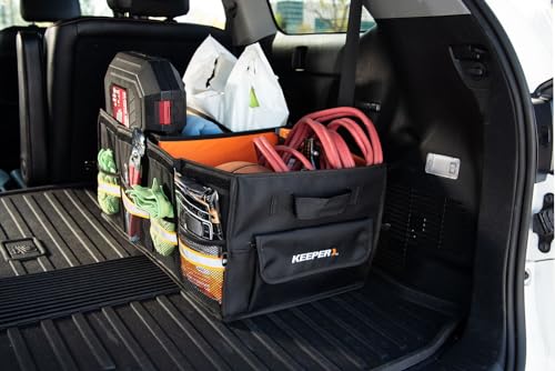 KEEPER Standard Trunk Organizer, 48L, Multi-Compartment Collapsible Car Organizers and Storage, Non-Slip Bottom, Suitable for SUV, Minivan, and Cars - size: Standard (48L)