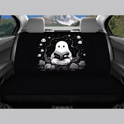 Cute Ghost Car Rear Seat Covers Bench Seat Covers for Trucks Halloween Car Accessories Back Seat Protector Universal Fit Trucks SUV Sedan - color: 1 Cute Ghost