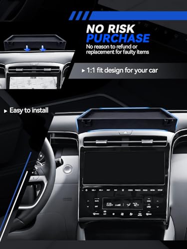 for Santa Cruz Dashboard Console Organizer 2022 2023 2024 Hyundai Santa Cruz Accessories Behind Screen Organizer Storage Box Console Dash Tray - size: for 2022-2024 Hyundai Santa Cruz