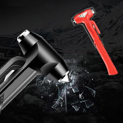 Car Window Breaker, Glass Breaker and Seatbelt Cutter, Emergency Car Glass Safety Hammer, Window Punch Seatbelt Cutter for Family Rescue & Auto Escape Tools(Black) - color: Black