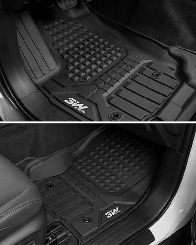 3W Floor Mats Fit for Toyota 4 Runner 2025 2026(Only Fit Hybrid), TPE All Weather Custom Fit Floor Liner for 4Runner Accessories 1st and 2nd Row Full Set Car Mats Easy Clean, Black - style: 6. 4Runner Hybrid 5Seat|25-26|Floor mat