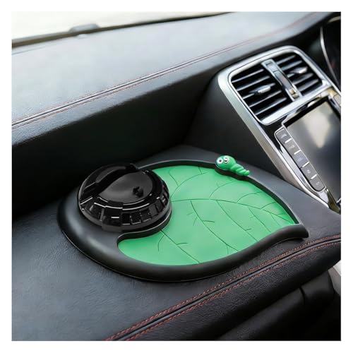 Craedli Car Dashboard Anti-Slip Mat, Multifunctional 360 Rotating Phone Holder with Temporary Parking Number, Universal Car Organizer Storage for Sunglasses/Keys/Daily Essentials (Caterpillar-Green) - size: Caterpillar-Green
