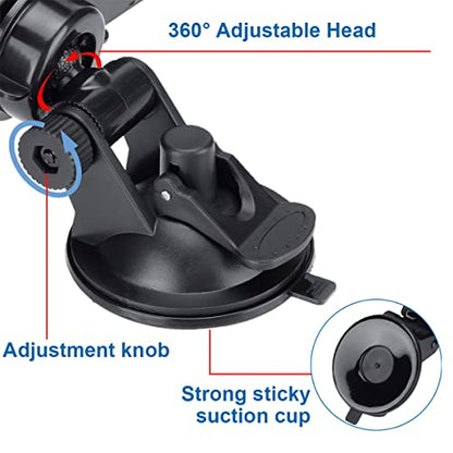 Car Rear View Mirror with Suction Cup, Anti Glare Wide Angle HD Auto Inside Rearview Mirror, 360 Degrees Adjustable Reduce Blind Spots, Universal for Vehicle, Marine, Boat, Truck, SUV, Van - color: Suction Cup/White