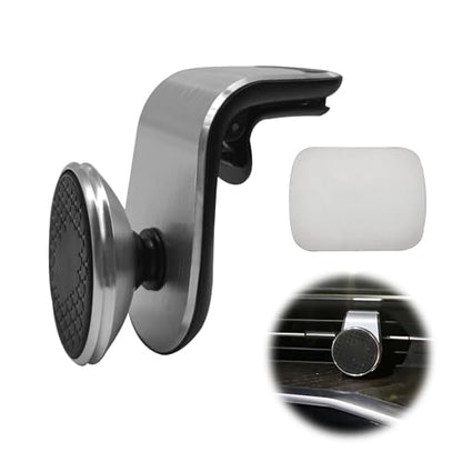 Strong Magnetic Phone Mount for Car, Universal Car Vent Phone Holder, 360° Rotation Adjustable Magnetic Smartphone Holder, Fit for All Smartphones - Silver - color: Silver