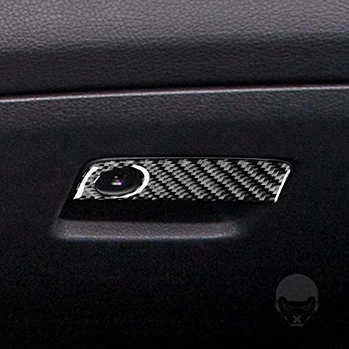 Real Carbon Fiber Glove Box Keyhole Handle Panel Sticker Cover Compatible with Benz CLA C117 2014-2018 GLA X156 2015-2019 Accessories Black - A - color: Glove Box Keyhole Handle Panel - a