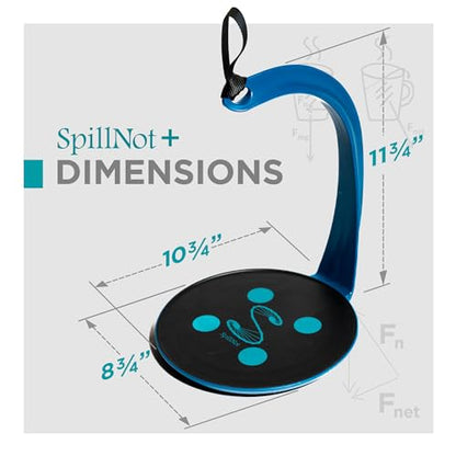 SpillNot+ - The SpillNot Portable Handheld Beverage Carrier, Nonspill Drink Tray, Innovative, Easy to Use - Blue - color: Blue