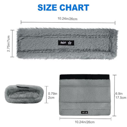 SPRING SEAON Fluffy Auto Seat Belt Cover Pad Soft Universal Car Seat Belt Covers Seat Beat Strap Pad for Shoulder Pad Neck Cushion Protector Car Accessories 2 PCS Grey - color: Grey
