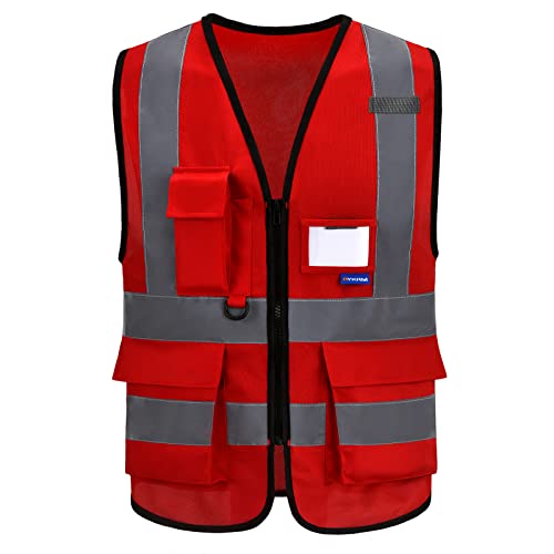 A-SAFETY XSmall construction vest red - color: Red, size: X-Small