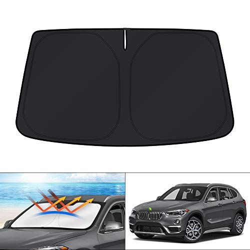 KUST Windshield Sun Shade for 2016 2017 2018 2019 2020 2021 2022 BMW X1 F48 Accessories Custom Fit Sunshade Foldable Window Sun Visor Protector Blocks UV Rays Keep Your Car Cooler - size: For | BMW X1 2016-2022