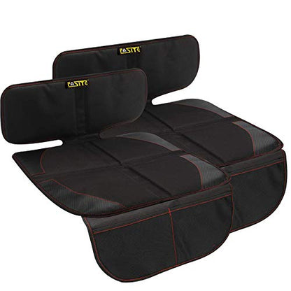 Car Seat Protector for Baby Child Car Seats - Auto Seat Cover Mat,Protective Non-Slip Waterproof Car Seat Cover Pad with Mesh Pockets (2 Pack)