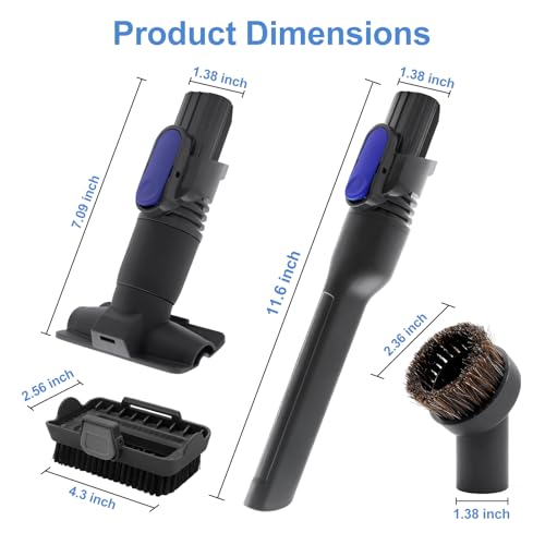 Garbage fighter Vacuum Crevice Tool & Removable 2-in-1 Brush & Horse Brush Replacement for Shark Pet Cordless Stick IX141 IZ462H IZ483H IZ363HT IZ361H IZ163H IZ362H for D-Shaped Vacuum