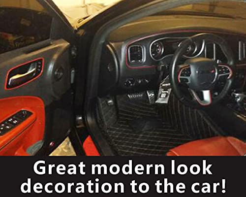 Orange Car Interior Decorative Molding Door Panel Dashboard Gap Trim Strip (50Ft) - size: 50Ft