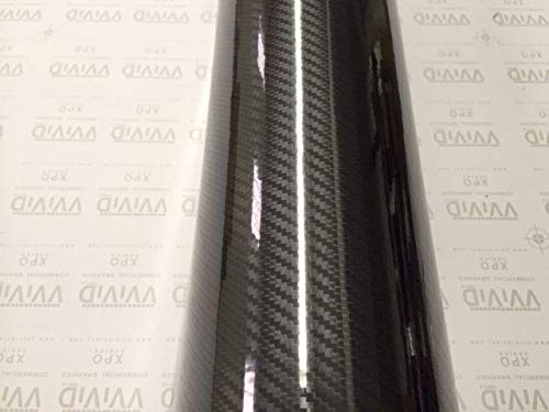 VVIVID Epoxy High Gloss Black Carbon Vinyl Automotive Wrap Film DIY Easy to Install No Mess (1.5ft x 5ft) - color: Black, size: 1.5ft x 5ft