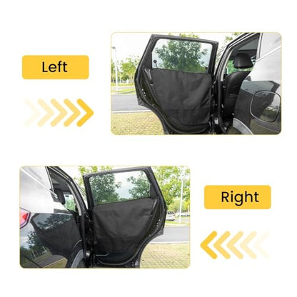 Dog Car Door Protector - Universal Fit for SUV/Sedan/Truck, Waterproof 600D Oxford Cloth Car Door Covers for Pet, Protects Vehicle Doors from Scratching, Drool & Dirt (Black)