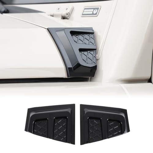 2PCS Car Black Cowl Armor Corner Guards Outer Cowling Cover Compatible with INEOS Grenadier 2020-2025 Accessories, Car Hood Left Right Side Armor Cover Trim Exterior Accessories (Glossy Black) - color: Glossy Black