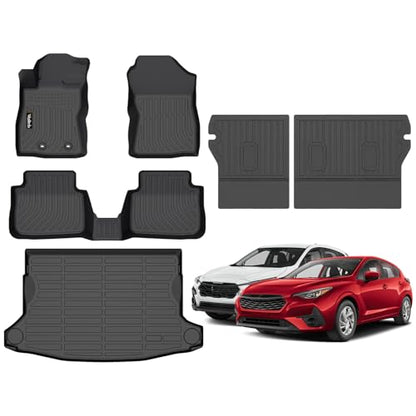 Floor Mats & Cargo Liner Backrest Mat for Subaru Crosstrek 2024 2025 & Impreza 2024 2025 All Weather Liners Custom Fit Subaru Crosstrek 2024 2025 & Impreza Waterproof Durable Accessories - style: 33|For Subaru Crosstrek/Impreza | 2024 2025 | Backrest Set
