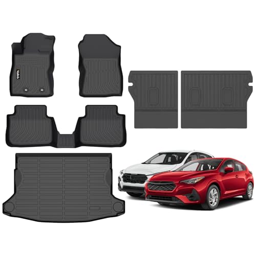 Floor Mats & Cargo Liner Backrest Mat for Subaru Crosstrek 2024 2025 & Impreza 2024 2025 All Weather Liners Custom Fit Subaru Crosstrek 2024 2025 & Impreza Waterproof Durable Accessories - style: 33|For Subaru Crosstrek/Impreza | 2024 2025 | Backrest Set