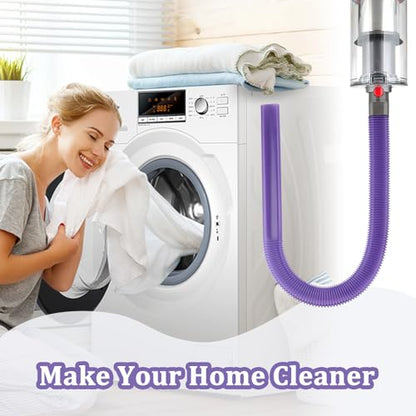 Dryer Vent Lint Removal Tool Vacuum Attachments Hose for Dyson GEN 5 V15 V12 V11 V10 V8 V7 Detect Outsize Slim Absolute Cyclone Vacuum Cleaner Dryer Cleaner Kit Nozzle Crevice Flexible Hose - style: Dryer Hose Purple