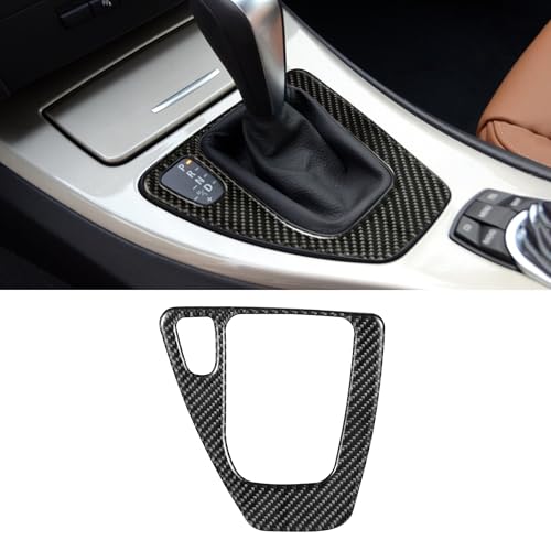 WINKA Car Gear Shifter Panel Cover Compatible with BMW E90 3 Seires Gear Shift Knob Frame Trim Carbon Fiber Interior E92 E93 325i 328i 330i 335i 2006-2012 Gear Box Shifter Panel for Car Accessories