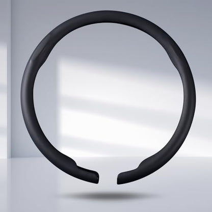 Steering Wheel Cover Thin Car Steering Wheel Accessories Universal Snap On Protector, Black - color: Black