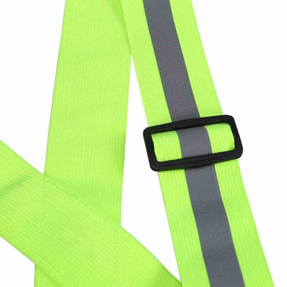 Reflective Vest High Visibility Safety Vest Strap Adjustable and Elastic Gear for Running Cycling Jogging and Walking, Lightweight Night Safety Equipment with Large Reflective - color: Green