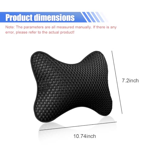 ZIMISI 2PCS Car Headrest Pillow, Breathable Leather Car Neck Pillow, Soft Cloud Silk Cotton Neck Support Relief Cushion, Comfortable Automotive Seat Head Rest Pad for Driving Fatigue Relief (Black) - color: Black