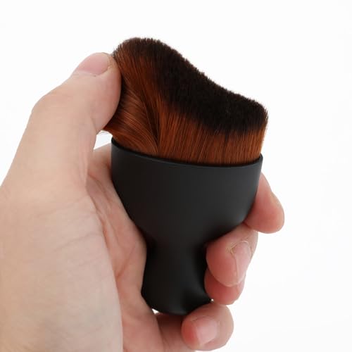Car Detailing Brush, Soft Bristle Cleaning Brush, Scratch-Free Auto Duster Tool for Dashboard, Air Vents, Leather & Interior Cleaning (Black&Dark Brown) - color: Black&Dark Brown