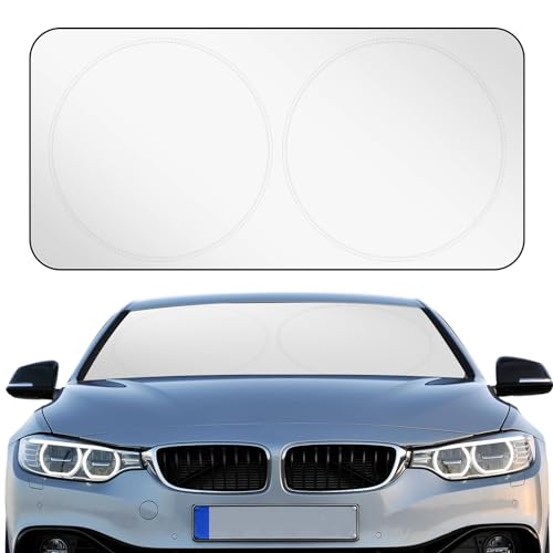 Woanger Windshield Sun Shade Foldable Car Front Window Covers for Car Accessories Sun Heat UV Rays Visor Protector Protection for Universal Cars SUV Truck (Solid Style) - style: Solid Style