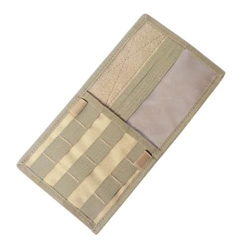 ZIMISI Molle Car Visor Organizer, Tactical Sun Visor Panel Organizer with Elastic Strap, Nylon Sunshade Storage Pouch with Magic Strap for Pen Card Sunglass, Fits for Car, SUV, Truck (Khaki) - color: Khaki