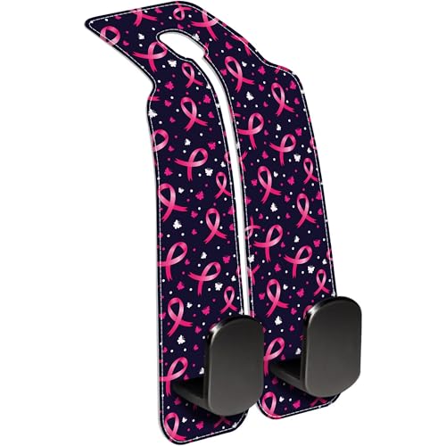 Car Headrest Purse Hanger Black and White Checkered 1 Pack Bag Purse Holder for Car Premium Leather Double Metal Hook for Handbags, Grocery Bags and Phones - color: Black and White Checkered