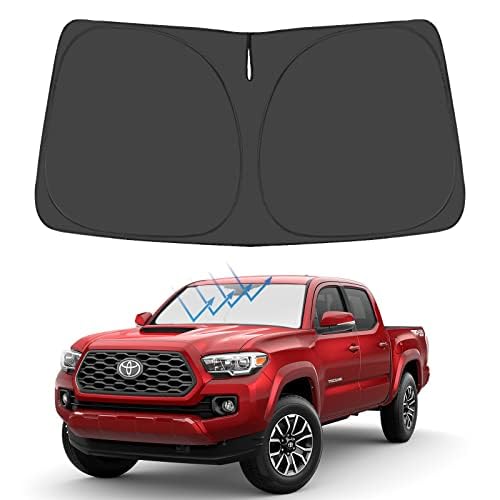 Proadsy for 2016-2023 Toyota Tacoma 2Dr 4Dr Pickup Windshield Sun Shade 4-Layer Foldable Front Sunshade Protector Sun Visor Blocks UV Rays Keep Car Cooler - size: Toyota Tacoma 2016-2023