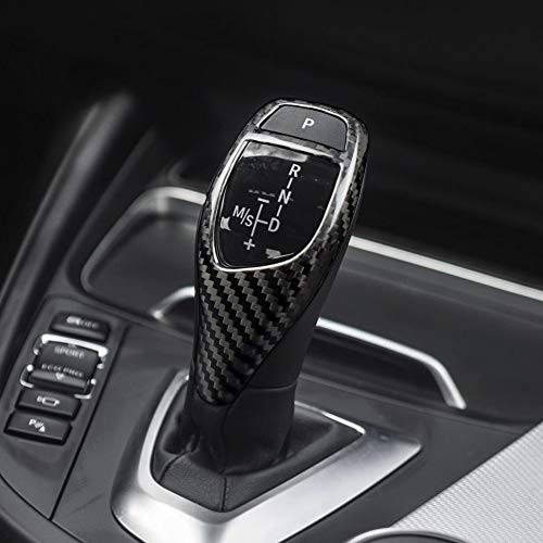 AIRSPEED Carbon Fiber Car Gear Shift Knob Cover Interior Trim for BMW F20 F21 F22 F23 F30 F32 F33 F34 F35 F36 F06 F12 F13 F25 F26 F15 F16 I8 Accessories - style: Style C