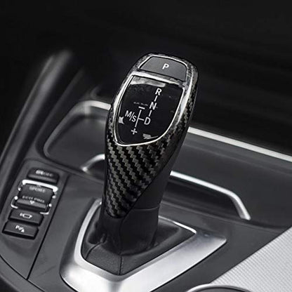 AIRSPEED Carbon Fiber Car Gear Shift Knob Cover Interior Trim for BMW F20 F21 F22 F23 F30 F32 F33 F34 F35 F36 F06 F12 F13 F25 F26 F15 F16 I8 Accessories - style: Style C