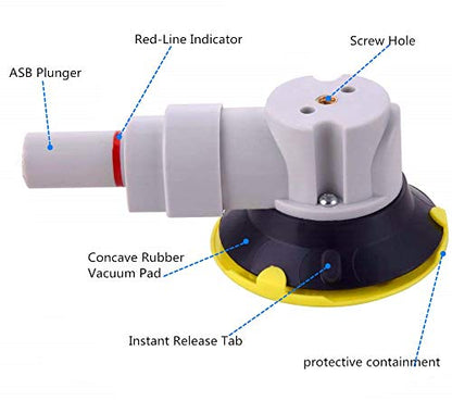 3" Mounting Vacuum Suction Cup with 1/4"-20 Female Thread, Small Hand Pump Glass Sucker for Car Camera (3" suction cup) - size: 3" suction cup