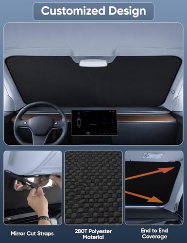Autovir Windshield Sun Shade Fit for 2018-2024 2025 2026 Audi Q5 Sun Shade, Front Window Sun Visor, UV Protection, Heat Blocker, Foldable Car Accessories - size: For Audi Q5 2018-2026