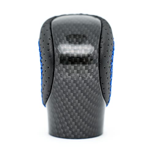 Gear Shift Knob Shifter for Lexus ES GS GX is NX RC RX 200t 300 350 3450h 450hL 350L (Blue Stitch/Carbon Fiber Pattern) - color: Blue Stitch / Carbon Fiber Pattern