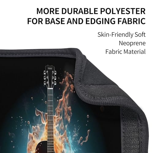 Seat Belt Cover Pad Fire Water Music Guitar Soft Safety Car Automotive Seat Belt Pads Cushion Shoulder Strap Covers for Cars or Bags, 2 Pcs - color: Fire Water Music Guitar