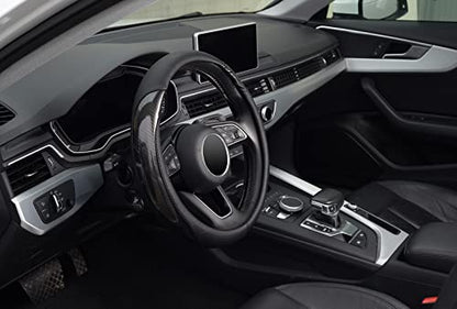 KAFEEK Carbon Fiber Steering Wheel Cover, Universal 15 inch, Anti-Slip, Odorless,Black - color: Black-2, size: Standard Size[14.5"-15"]