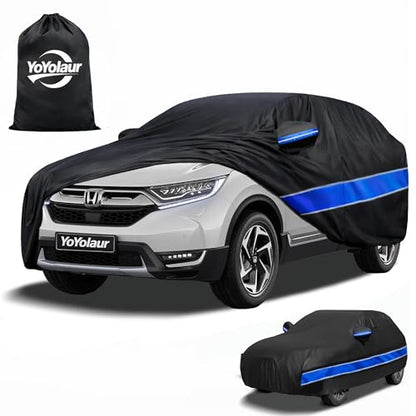 Car Cover Compatible with Honda CR-V,10-Layer Car Cover Waterproof All Weather,Full Exterior Cover with Cotton Lining,Sun Rain UV Dust Snow Protection with Door Zipper,Fit for 1995-2025 - size: Custom Fit for Honda Cr-v