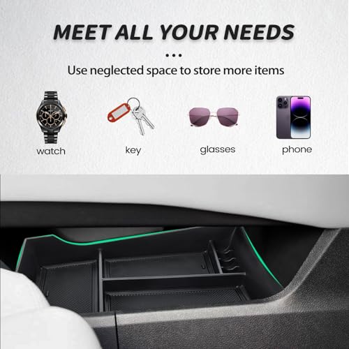 3PCS Center Console Organizer Compatible with 2021-2025 2026 Nissan Rogue S/SV/Rock Creek Dashboard Tray Armrest Storage Box Lower Center Console Interior Accessories(Only Fit 8-Inch Screen) - size: 3PCS Center Console Tray Set