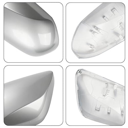 Left Driver Side Car Mirror Cap Cover Compatible with Toyota Prius 2016 2017 2018 2019 2020 2021, Direct Replacement, 87945-47060, Gray - color: gray, size: Left