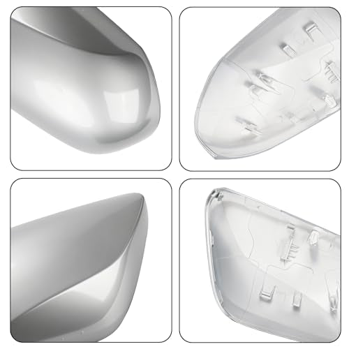 Right Passenger Side Car Mirror Cap Cover Compatible with Toyota Prius 2016 2017 2018 2019 2020 2021, Direct Replacement, 87915-47070, Gray - color: gray, size: Right