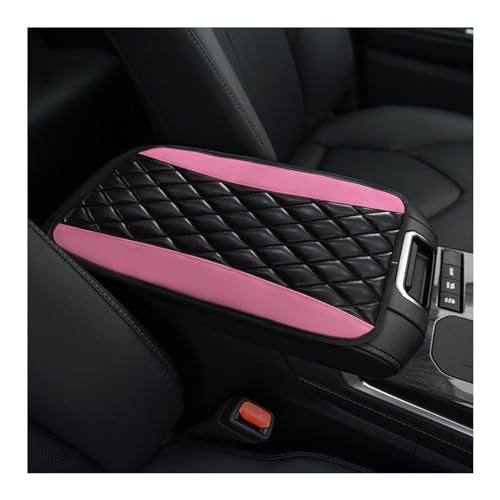 Ohleats Car Center Console Cushion Pad, PU Leather Waterproof Auto Armrest Box Cover Protector, Comfortable Armrest Seat Box Cover Mat, Universal Car Accessories for SUV Truck (Pink) - color: Pink