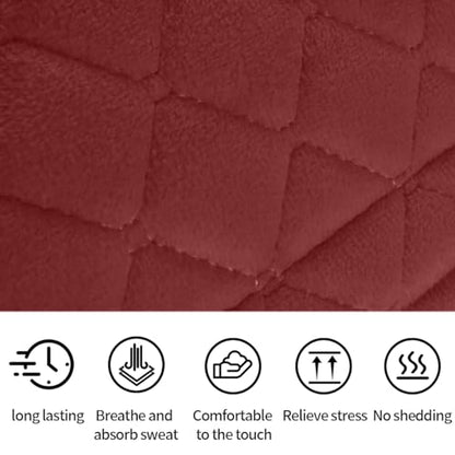 JOYCOURT 2PCS Universal Car Seatbelt Pad Cover, Long Crystal Velvet Shoulder Cover Kit for Adults and Children, Helps Avoid Friction on Shoulder and Neck, Fits All Cars and Packs - color: Red